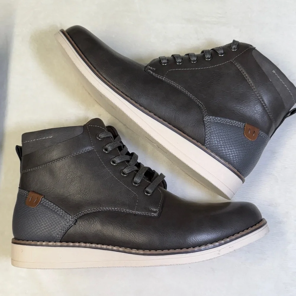 Vance Co. Men’s Evans Lace Up Ankle Boot - Grey- Size 11